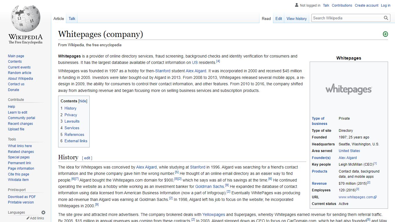 Whitepages (company) - Wikipedia